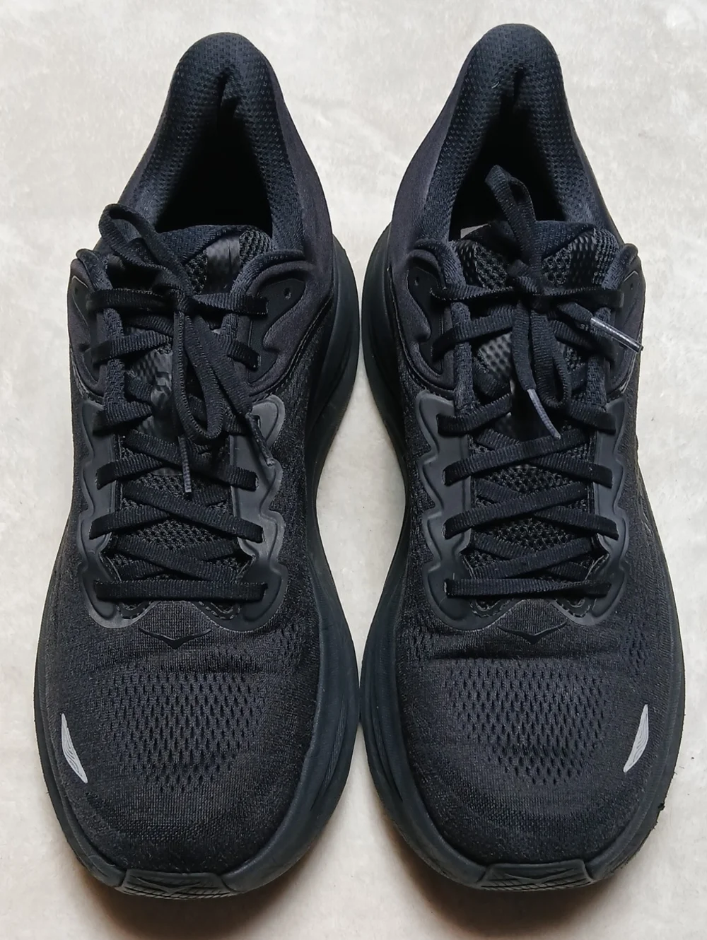 HOKA One One Bondi 9 Black Running Shoes Size 14D Mens